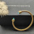 David Yurman 5mm Gold Angled Blue Chalcedony Cuff Bracelet, Fits Wrist Size 16cm - 20cm