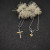 David Yurman Gold and Silver Horizontal Cross Pendant Necklace