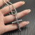 David Yurman Sterling Silver Chevron Cross White Diamond Necklace