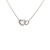 David Yurman Silver Double Heart Clasp Necklace, 1.5mm Chain, 45+5cm Adjustable Length