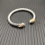 David Yurman 5mm Gold-Tone End Caps Sterling Silver Cable Cuff Bracelet with Pearls