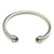 David Yurman 5mm Gemstone Deep Green Diamond Station Cuff Bracelet
