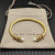 David Yurman 4mm Gold Twisted Cable Pearl Bracelet