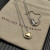 David Yurman Gold and Silver Heart Necklace