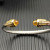 David Yurman 5mm Gold-Tone Head Sterling Silver Five-Row Pav&Atilde;&copy; Bracelet Yellow Diamonds
