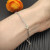 David Yurman 4mm Sterling Silver Single Stone Yellow Diamond Bracelet