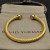 David Yurman 5mm Gold-Tone Cable Cuff Bracelet Champagne Diamonds