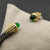David Yurman 5mm Gold-Tone Head Sterling Silver Five-Row Pav&Atilde;&copy; Bracelet Deep Green Diamonds
