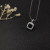David Yurman 7mm Cushion-Cut Center Stone Necklace Black Diamond