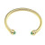 David Yurman Gold Tone 5mm Blue Diamond Cuff Bracelet