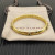 David Yurman 8mm Gold Pav&Atilde;&copy; Green Diamond Renaissance Band Bracelet