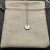 David Yurman Silver Diamond Letter I Round Pendant Necklace, Length 42cm + 3cm + 3cm