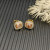 David Yurman 7mm Gold Square Champagne Diamond Stud Earrings