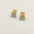 David Yurman 8mm Gold Four-Prong White Diamond Stud Earrings