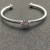 David Yurman 3mm Silver Sunburst Cuff Bracelet, Fits Wrist Size 16cm - 20cm
