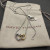 David Yurman Gold and Silver Double Heart Clasp Pendant Necklace, 1.5mm Chain, Length 45cm + 5cm