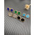 David Yurman 14mm Gold Turquoise Diamond Circle Stud Earrings