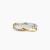 David Yurman Gold and Silver Cable Twist Crossover Ring
