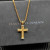 David Yurman Gold Diamond Cable Cross Necklace