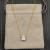 David Yurman Gold 8mm Four-Prong White Diamond Necklace