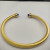 David Yurman 4mm Gold Deep Blue Sapphire Diamond Bangle Bracelet