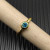 David Yurman Gold 2.8mm Petite Cable Blue Pav&Atilde;&copy; Diamond Ring