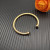 David Yurman 4mm Gold Black Diamond Bangle Bracelet