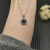 David Yurman Sterling Silver 17.8mm Round Pav&Atilde;&copy; Black Onyx Necklace