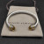 David Yurman 7mm Gold and Silver Double End Cap Yellow Diamond Cable Bracelet