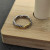 David Yurman Gold and Silver Cylindrical Interlocking Heart Ring