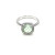 David Yurman Four-Prong Square Green Diamond Ring