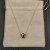 David Yurman Gold 8mm Four-Prong Black Diamond Necklace, Adjustable 42+3+3cm
