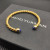 David Yurman 6mm Gold Lapis Lazuli Cable Cuff Bracelet