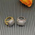 David Yurman 18mm Gold Square Pav&Atilde;&copy; Diamond Ring