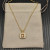 David Yurman Gold Square Champagne Diamond Necklace