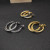 David Yurman Cable Pav&Atilde;&copy; Gold and Silver Hoop Earrings