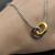 David Yurman Gold and Silver Twisted Cable Double Ring Necklace, 2mm Chain, 45+5cm Adjustable Length