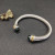 David Yurman 7mm Gold and Silver Double End Cap Deep Green Diamond Cable Bracelet