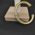 David Yurman 7mm Gold-Tone Beaded Cable Bracelet with White Diamond Accents
