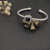 David Yurman 4mm Square Pav&Atilde;&copy; Cable Bracelet with Black Diamonds