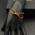 David Yurman Yellow Double Ring Sterling Silver Nylon Cord Bracelet
