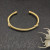 David Yurman Gold Tone 4mm Diamond Double X Cuff Bracelet
