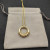 David Yurman Gold Rotating Hook Diamond Pendant Necklace, 1.5mm Chain, Length 45cm + 5cm