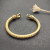 David Yurman Gold-Tone 7mm Diamond Hook Head Cuff Bracelet