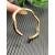 David Yurman Gold Tone 5mm Single Row Diamond Cuff Bracelet