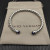 David Yurman 6mm Sterling Silver Lapis Lazuli Cable Cuff Bracelet