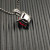 David Yurman Sterling Silver 11mm Four-Prong Red Diamond Necklace