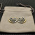 David Yurman 21x20mm Gold and Silver Triple Interlocking Hoop Earrings