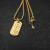 David Yurman Gold Tone Pav&Atilde;&copy; Black Diamond Tag Necklace