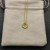 David Yurman Gold Diamond Initial H Disc Pendant Necklace
